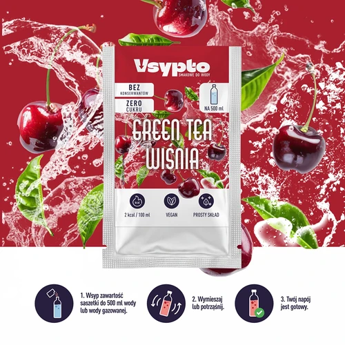 VSYPTO ar garšu Zaļā tēja & ķirsis, 3 g - 5