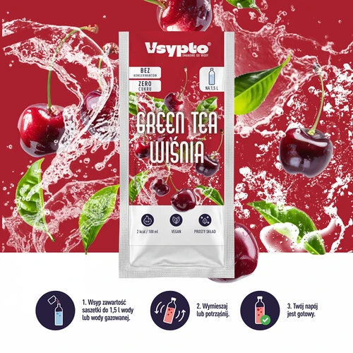 Vsypto ar garšu Zaļā tēja & skābais ķirsis, 9 g - 5