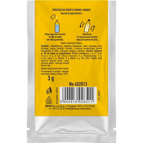 VSYPTO ar mango garšu, 3 g - 3