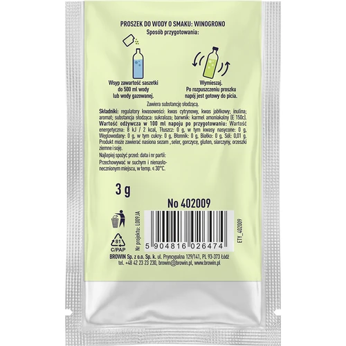 VSYPTO ar vīnogu garšu, 3 g - 3