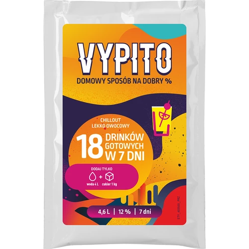 VYPITO 12%, paciņa 18 kokteiļiem - Chillout viegli augļains, 126 g