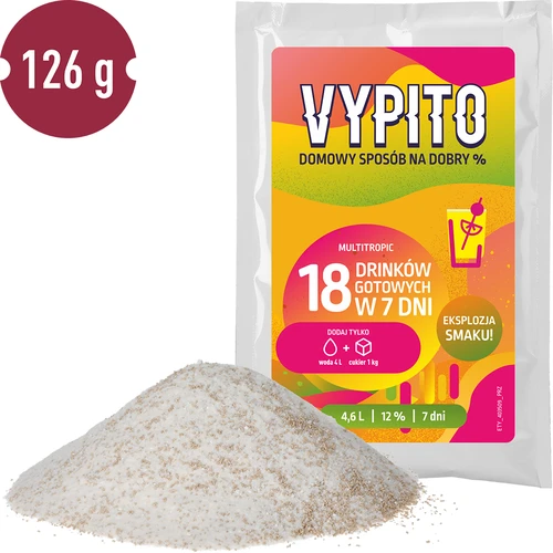 VYPITO 12%, paciņa 18 kokteiļiem – Multitropic, 126 g - 3