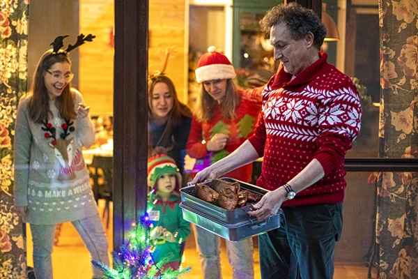 Ziemassvētku vakara karpa, kūpināta