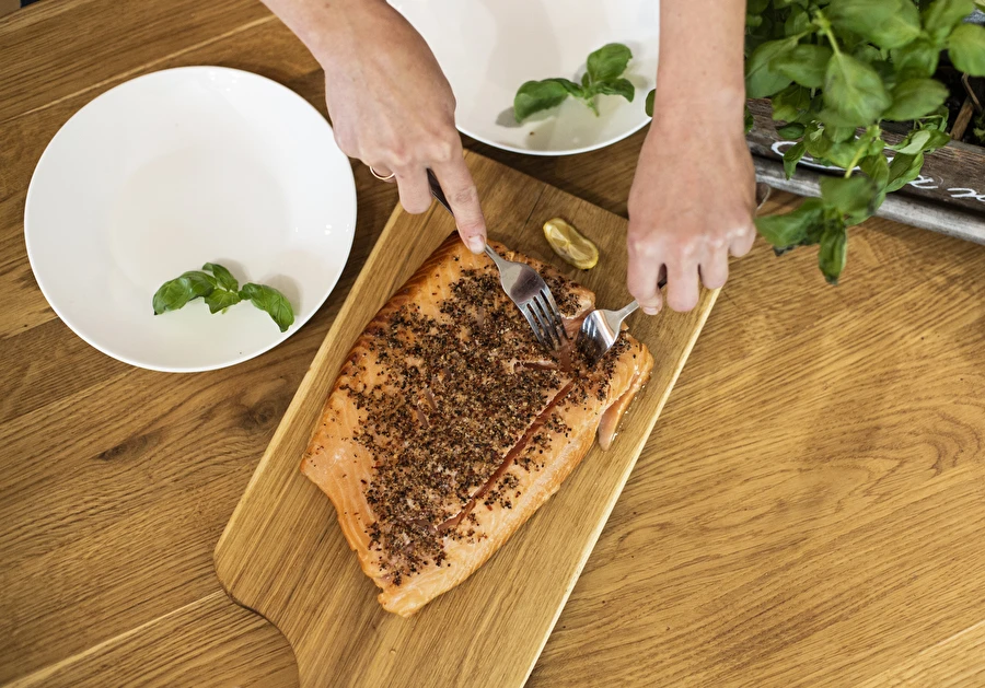 Karsti kūpināts lasis